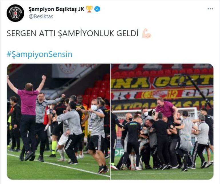 Son dakika: Süper Lig'de şampiyon olan Beşiktaş'tan Galatasaray ve Fenerbahçe'ye olay gönderme!