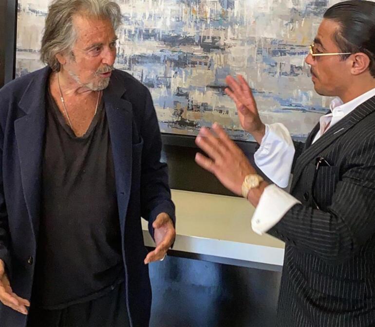 “Bir hayalim daha gerçek oldu” Nusret Gökçeden Al Pacino ile poz