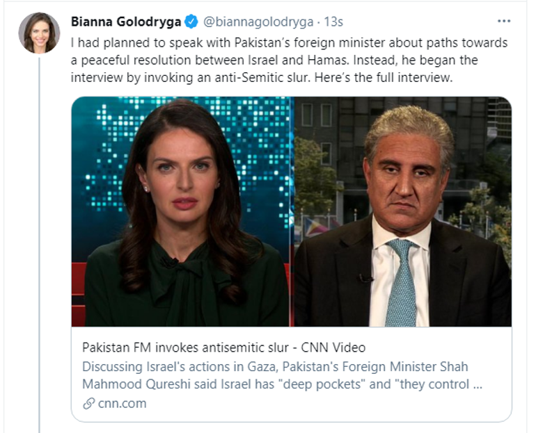 CNN yayınında Filistin kavgası... Pakistanlı bakan: 'Dengeyi siz sağlayın!'