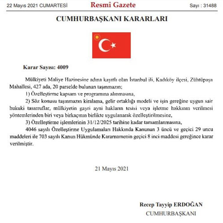 Kadıköy’de önemli özelleştirme kararı! Yat Limanı’nda tam 3 dönüm