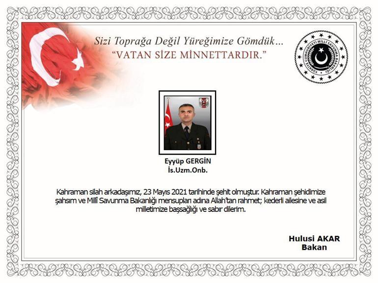 MSB duyurdu... Pençe Yıldırım Harekatında bir asker şehit oldu