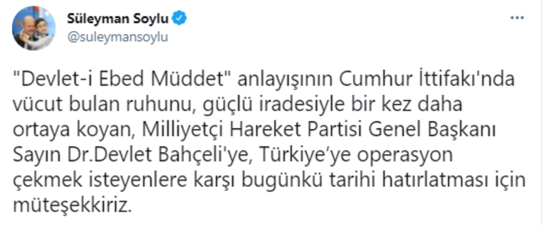 Son dakika: İçişleri Bakanı Süleyman Soyludan, Bahçeli açıklaması