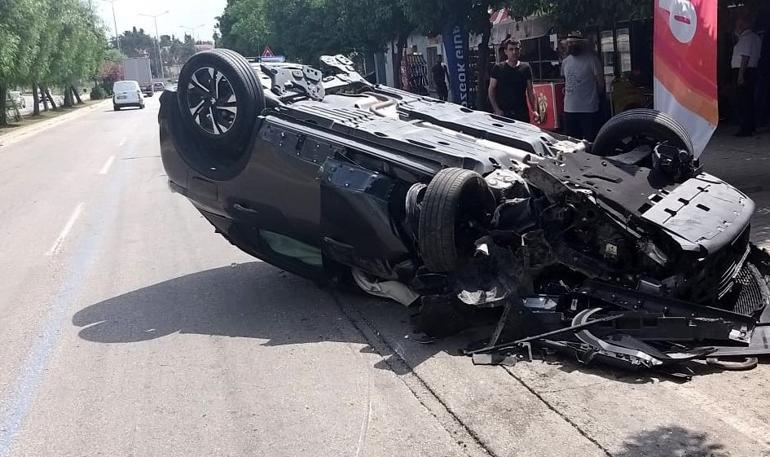 Son dakika: Oyuncu İlker Aksum’un otomobili takla attı