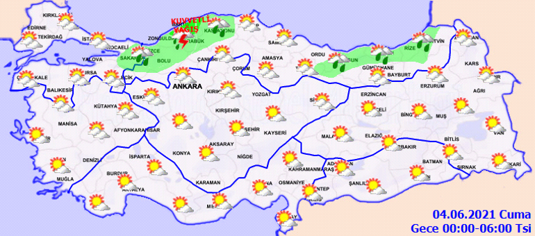 Hava Durumu Nasil Olacak Meteoroloji 4 Haziran Il Il Hava Durumu Raporu 2 Il Icin Kuvvetli Yagis Uyarisi Son Dakika Flas Haberler