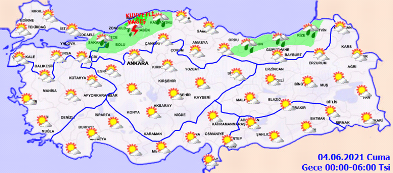 hava durumu nasil olacak meteoroloji 4 haziran il il hava durumu raporu 2 il icin kuvvetli yagis uyarisi son dakika flas haberler