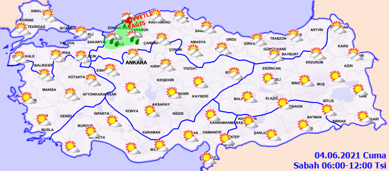 hava durumu nasil olacak meteoroloji 4 haziran il il hava durumu raporu 2 il icin kuvvetli yagis uyarisi son dakika flas haberler