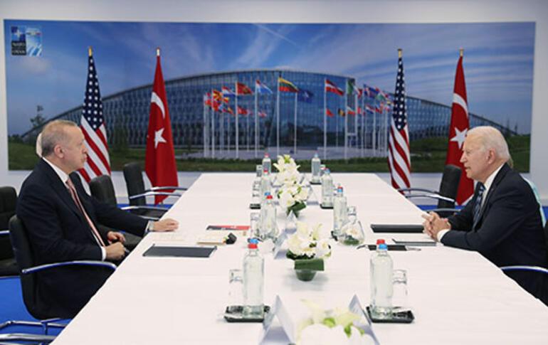 Son dakika... Belçikadaki NATO Zirvesi sırasında gerçekleşen Erdoğan-Biden görüşmesi başladı