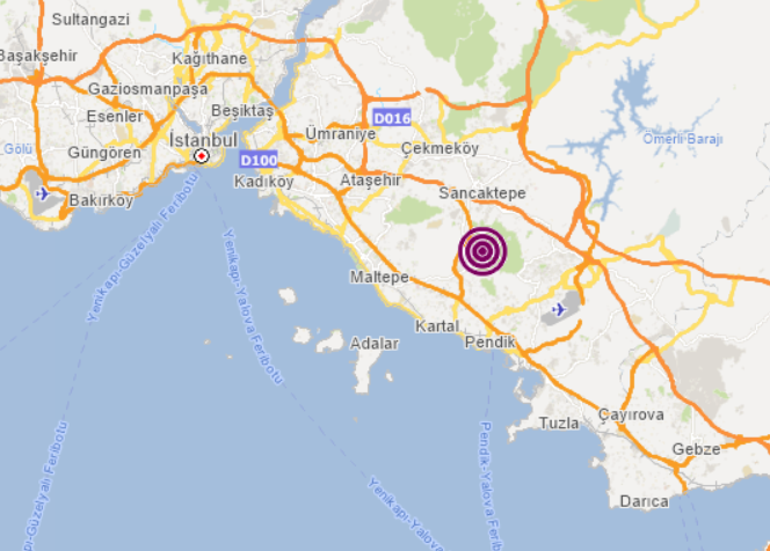 Son dakika: İstanbulda hissedilen 3.9 büyüklüğünde bir deprem meydana geldi..