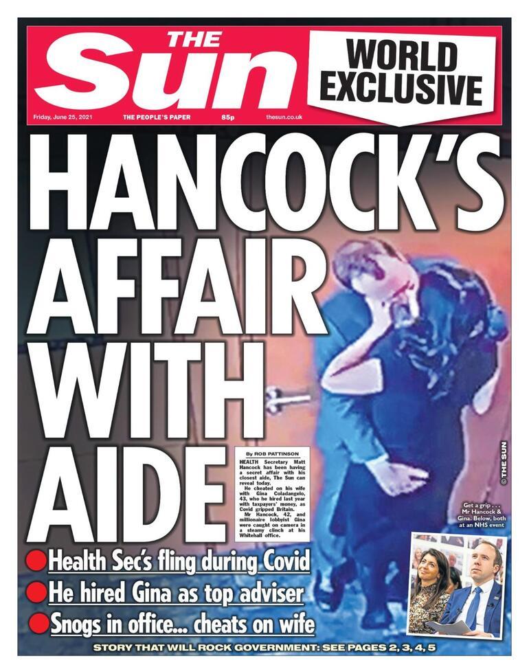 Son dakika haberi: İngiltereyi sarsan skandal: Sağlık Bakanı karısını aldatırken yakalandı