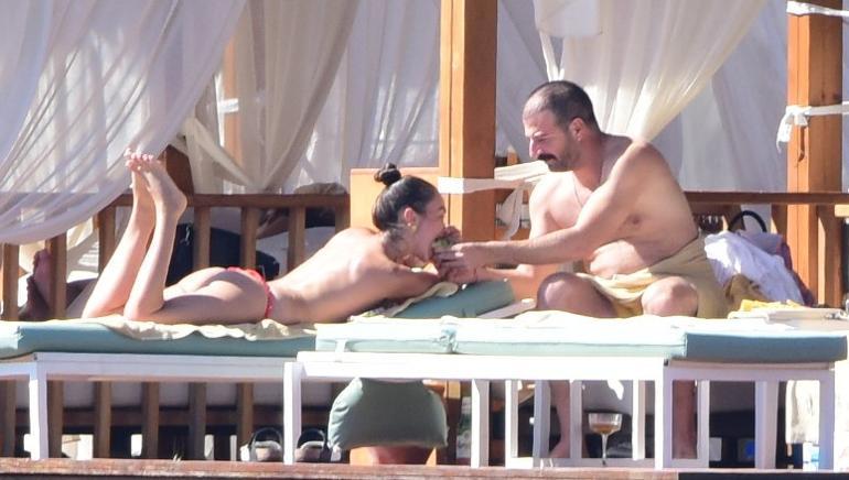 Hande Soral kraliçeler gibi... Kardeşi masaj yaptı, eşi yemek yedirdi