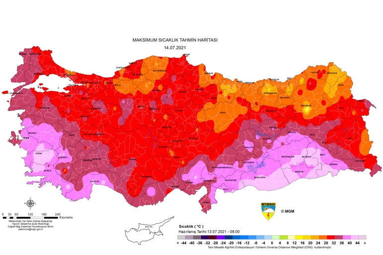 Son dakika... Meteorolojiden uyarı üstüne uyarı Hava sıcaklığı haritası yayınlandı: Kavrulacağız