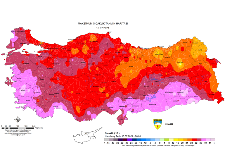 Son dakika... Meteorolojiden uyarı üstüne uyarı Hava sıcaklığı haritası yayınlandı: Kavrulacağız