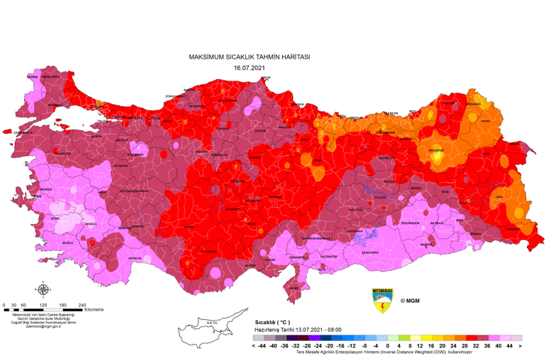 Son dakika... Meteorolojiden uyarı üstüne uyarı Hava sıcaklığı haritası yayınlandı: Kavrulacağız