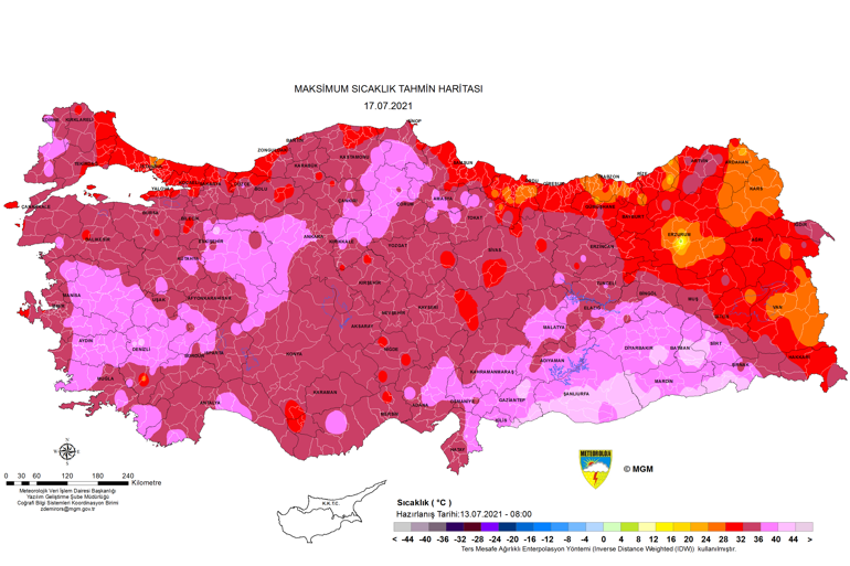 Son dakika... Meteorolojiden uyarı üstüne uyarı Hava sıcaklığı haritası yayınlandı: Kavrulacağız