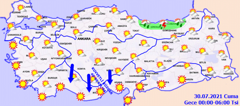 bugün kayseri hava durumu