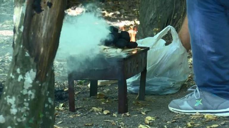 Yasak olmasına rağmen Belgrad Ormanında mangal yaktılar