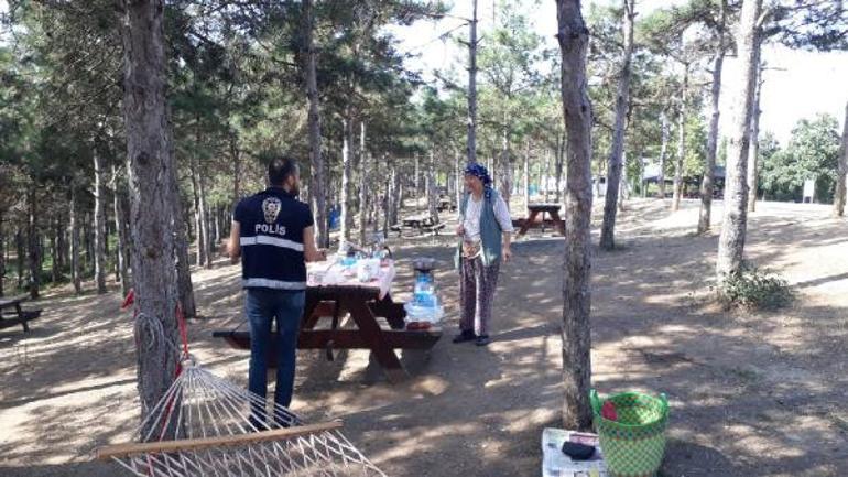 Yasak olmasına rağmen Belgrad Ormanında mangal yaktılar