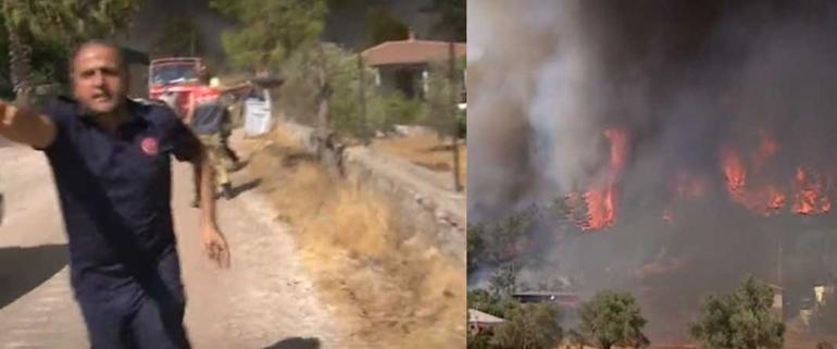 Marmariste felaket devam ediyor Muhabirin zor anları: Yangının tam ortasındayız, evler yanıyor
