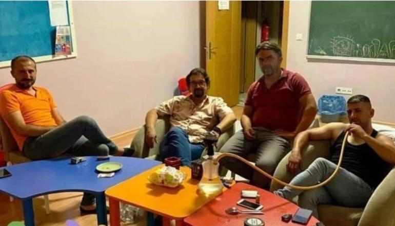 Düzcede skandal görüntüler: Anaokulunda nargile içtiler