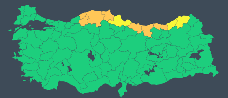 Son dakika: Meteorolojiden yeni hava durumu raporu Sarı ve turuncu alarm: Çok kuvvetli olacak