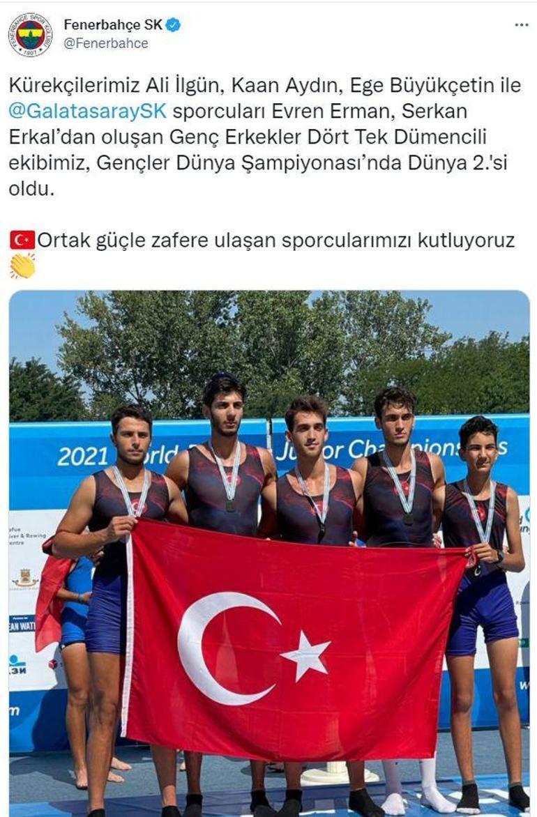 Genç milli kürekçiler, Dünya Şampiyonasında ikinci oldu
