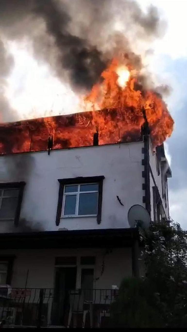 Kocaelide korkutan yangın Alev alev yandı