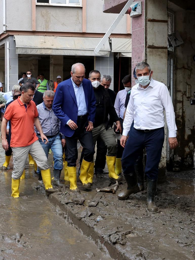 AK Parti Genel Başkanvekili Kurtulmuş, Bozkurtta selden etkilenen bölgelerde incelemelerde bulundu
