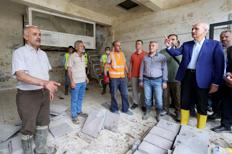 AK Parti Genel Başkanvekili Kurtulmuş, Bozkurtta selden etkilenen bölgelerde incelemelerde bulundu