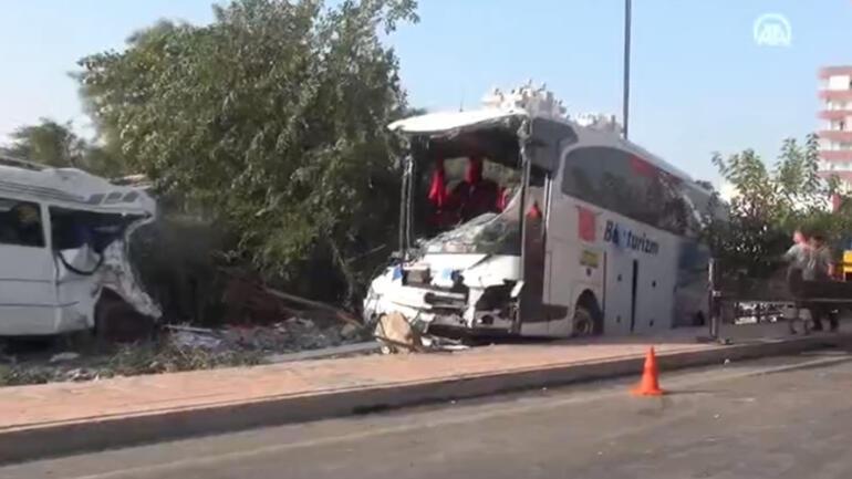 Son dakika: Mersinde yolcu otobüsü devrildi 33 yaralı