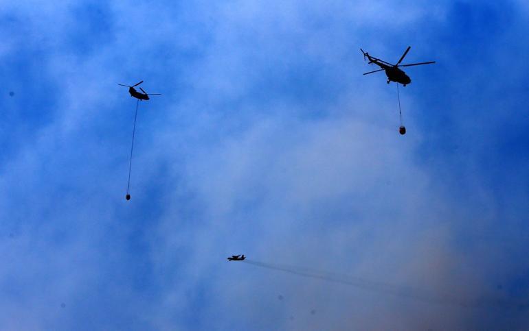  Kazdağlarında orman yangını Alevlerin ilerlemesi önlendi