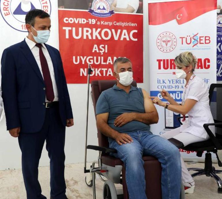 Turkovacın Faz 3 aşamasında ilk dozu, aşının üretildiği ERÜde de uygulanıyor