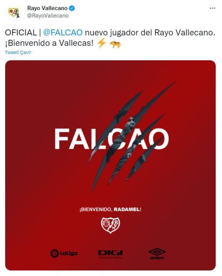  Galatasaraydan ayrılan Falcaonun yeni takımı resmen açıklandı