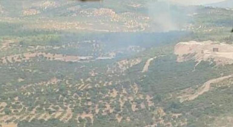 İzmirde makilik yangını Kısmen kontrol altına alındı