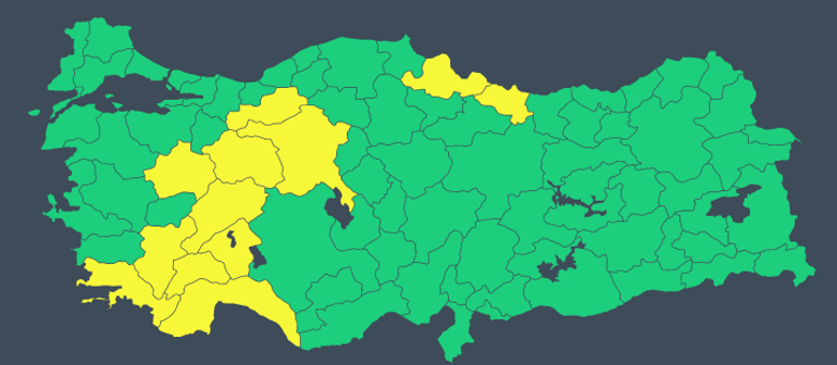 Son dakika... Meteorolojiden peş peşe 4 uyarı Çok sayıda il için sarı alarm