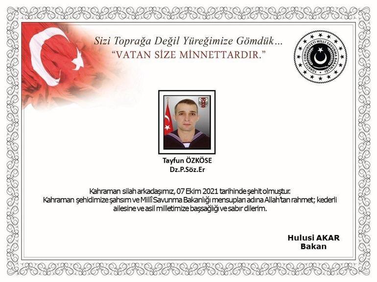 MSB acı haberi duyurdu: 1 asker şehit