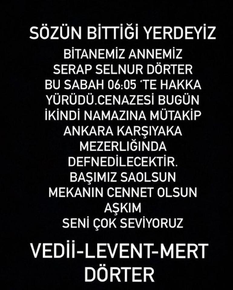 Levent Dörterin acı günü