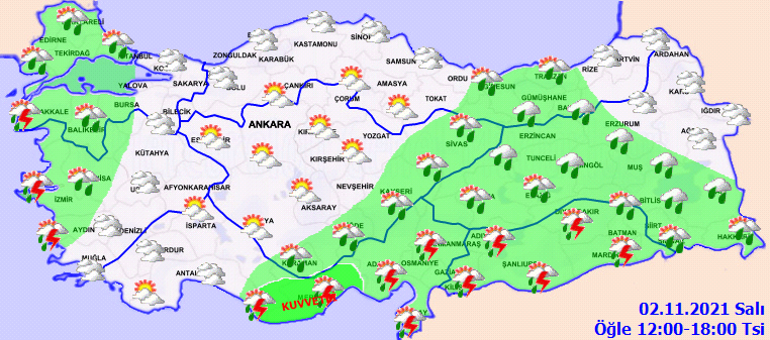 Son dakika... Meteorolojiden hava durumu raporu Bölge bölge uyarı geldi: Kuvvetli olacak