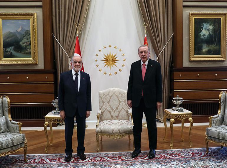 Son dakika... Cumhurbaşkanı Erdoğan, SP lideri Karamollaoğlu ile görüştü