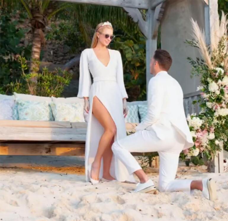 Paris Hilton, dördüncü nişanlısıyla muradına erdi: Düğünden ilk fotoğraf