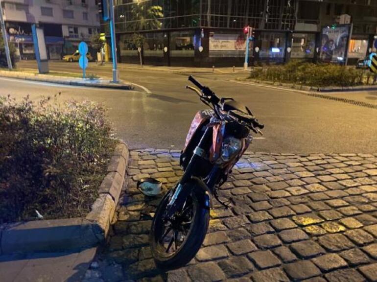 Alkollü sürücü motosikletle polise çarptı