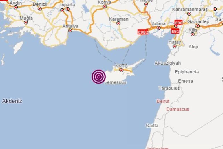 Son dakika haberi: Akdenizde Kıbrıs açıklarında korkutan deprem Mersin, Antalya, Adana ve çevre illerden hissedildi... Tsunami olasılığı var mı