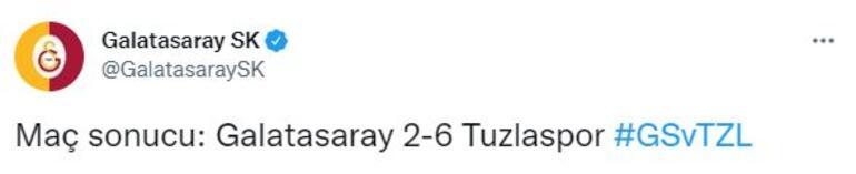 Galatasaray Tuzlaspor maç sonucu: 2-6