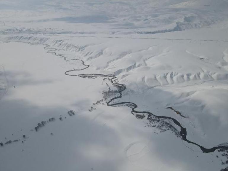 Kilometrelerce uzunlukta... Drone ile görüntülendi