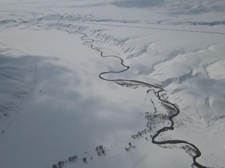 Kilometrelerce uzunlukta... Drone ile görüntülendi