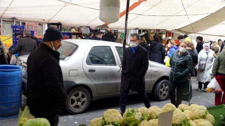 Avcılarda semt pazarında yine otomobil unutuldu