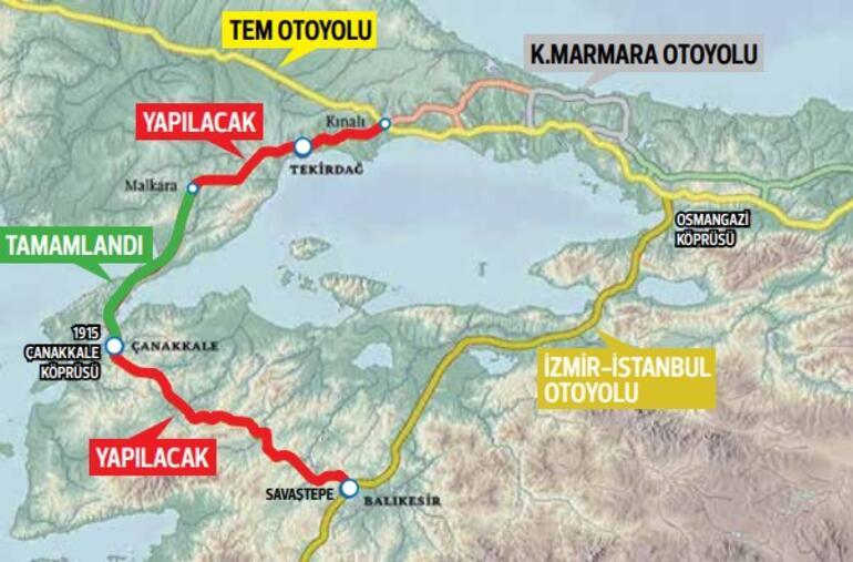 Marmara Ringi’ne 235 kilometre kaldı