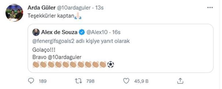 Alex de Souza'dan Arda Güler'e mesaj! Fenerbahçe'nin son golünden sonra...  - Spor Haberi