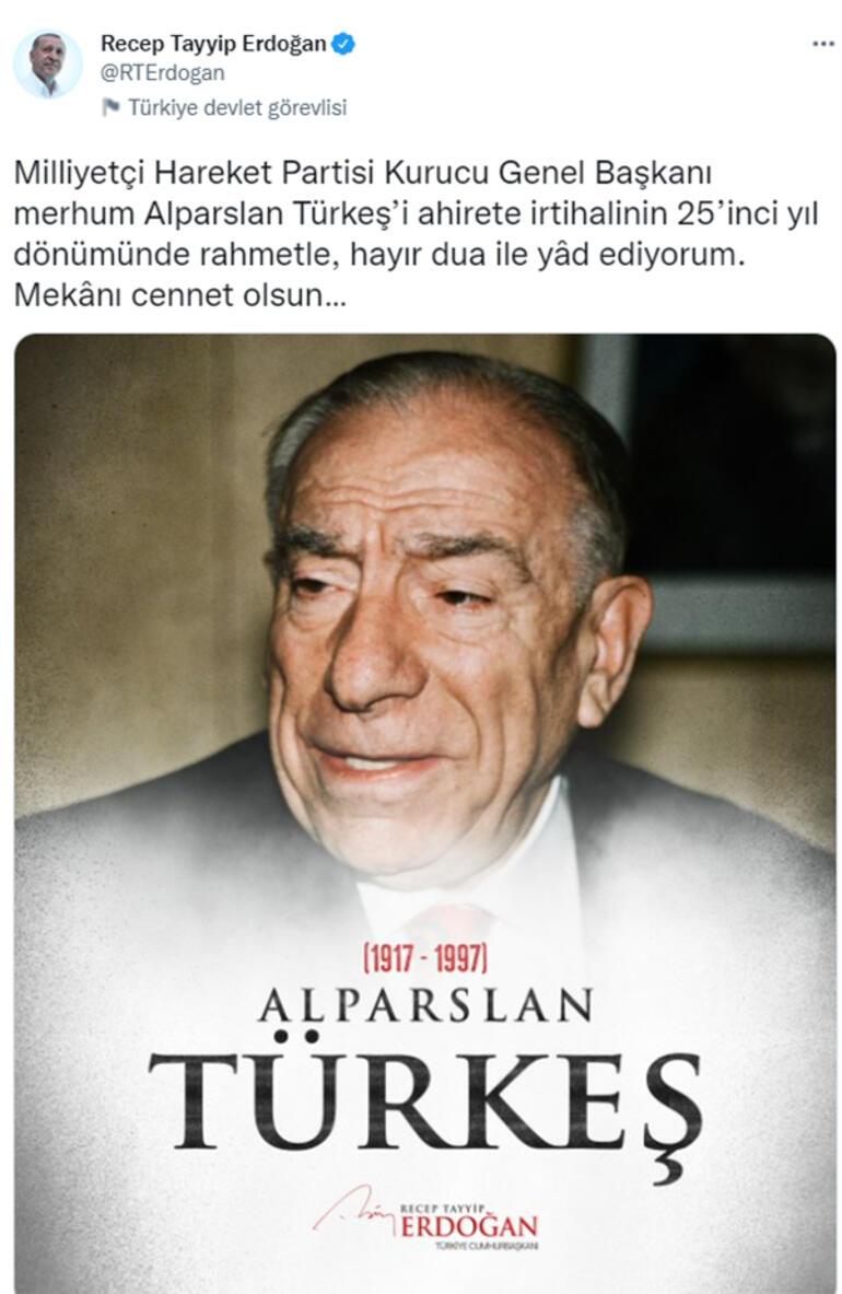 Cumhurbaşkanı Erdoğan, Türkeşi andı