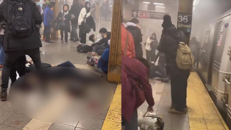 New York metrosunda kanlı saldırı Çok sayıda yaralı var...