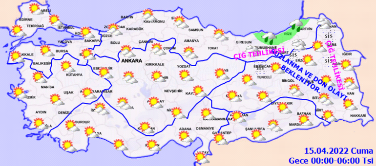 Last minute weather forecast from meteorology, how will the weather be today? Istanbul, Ankara, Izmir and province 15 April weather report